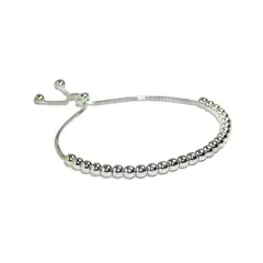 MABELITA - Pulsera Ajustable De Plata 925 Con Bolitas