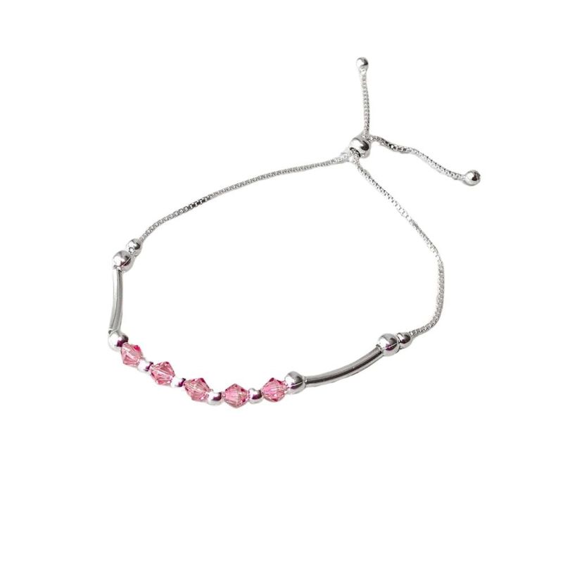 MABELITA - Pulsera Ajustable de Plata con Cristales Swarovski T