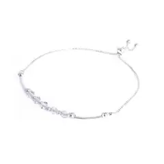 MABELITA - Pulsera Ajustable de Plata con Cristales Swarovski T