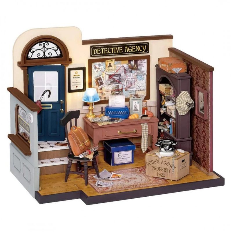 ROBOTIME - Casita Miniatura Moses Detective Agency - Puzzle 3D DIY