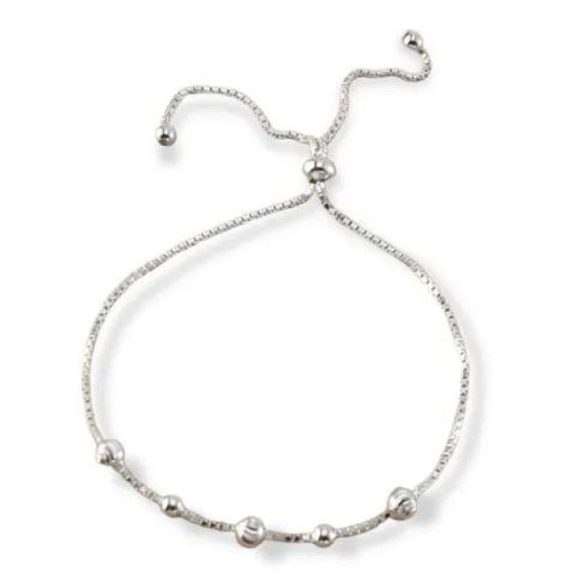 MABELITA - Pulsera Ajustable de Puntos de Plata