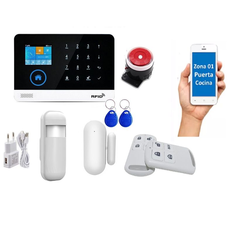 GENERICO - Sistema Alarma 4G wifi Para Casa  Aviso Celular Homologados Model B