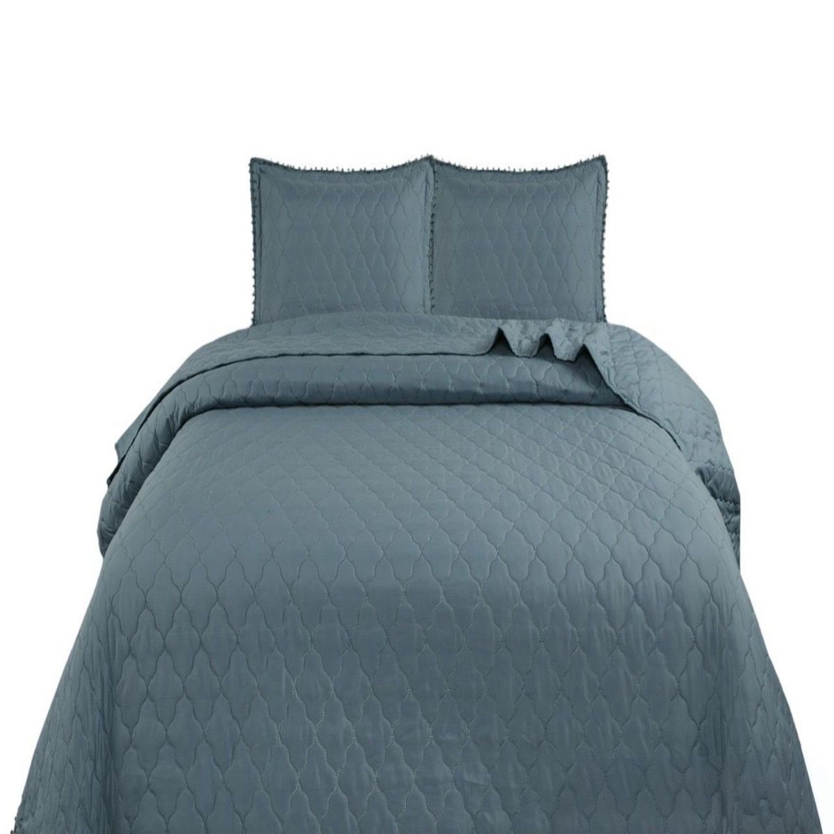 GENERICO - Cubrecamas Quilt Primavera Verano con Pompones B1