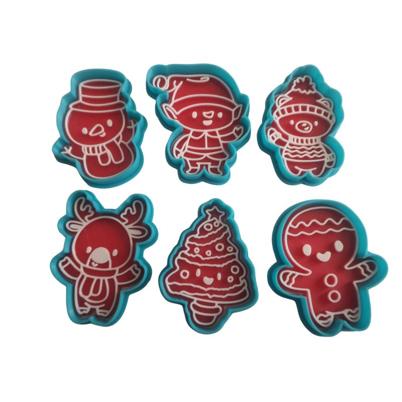 GENERICO - Set 6 Cortadores de Galletas de Navidad #3