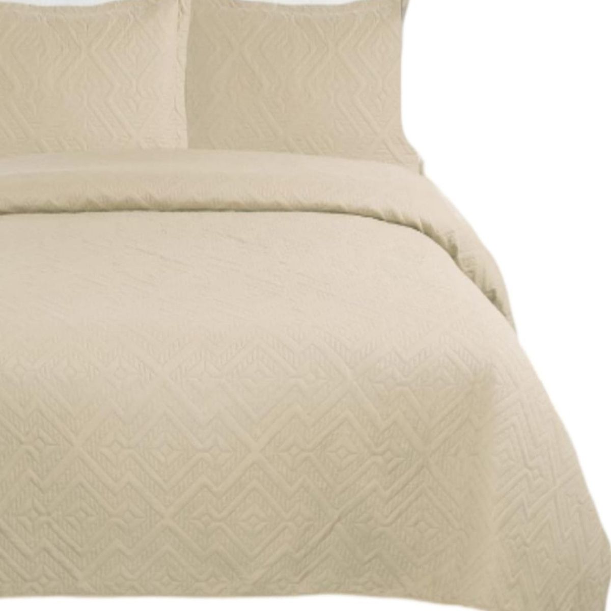 GENERICO - Cubrecama Quilt Unicolor Verano Dos Plazas Ligero E4