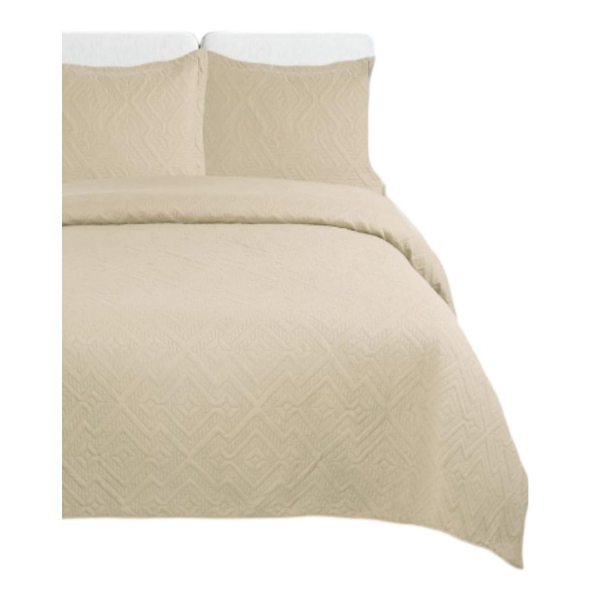 GENERICO - Cubrecama Quilt Unicolor Verano Dos Plazas Ligero E4