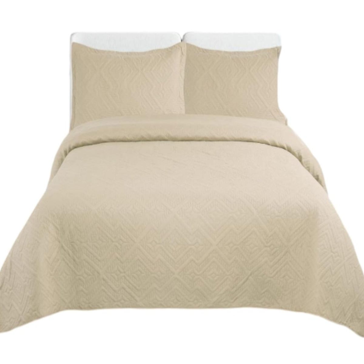GENERICO - Cubrecama Quilt Unicolor Verano Dos Plazas Ligero E4