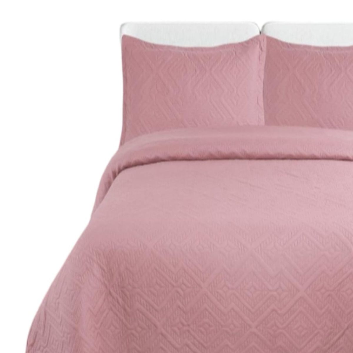 GENERICO - Cubrecama Quilt Verano King Unicolor Ligero E3
