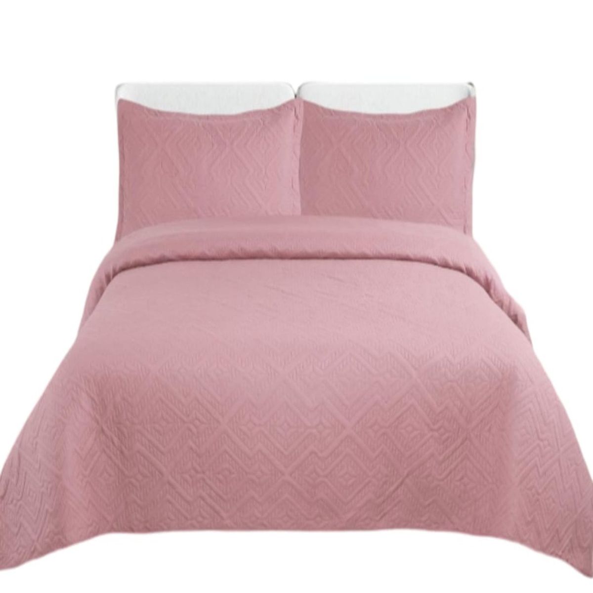 GENERICO - Cubrecama Quilt Verano King Unicolor Ligero E3