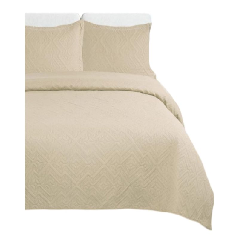GENERICO - Cubrecama Quilt Verano King Unicolor Ligero E2