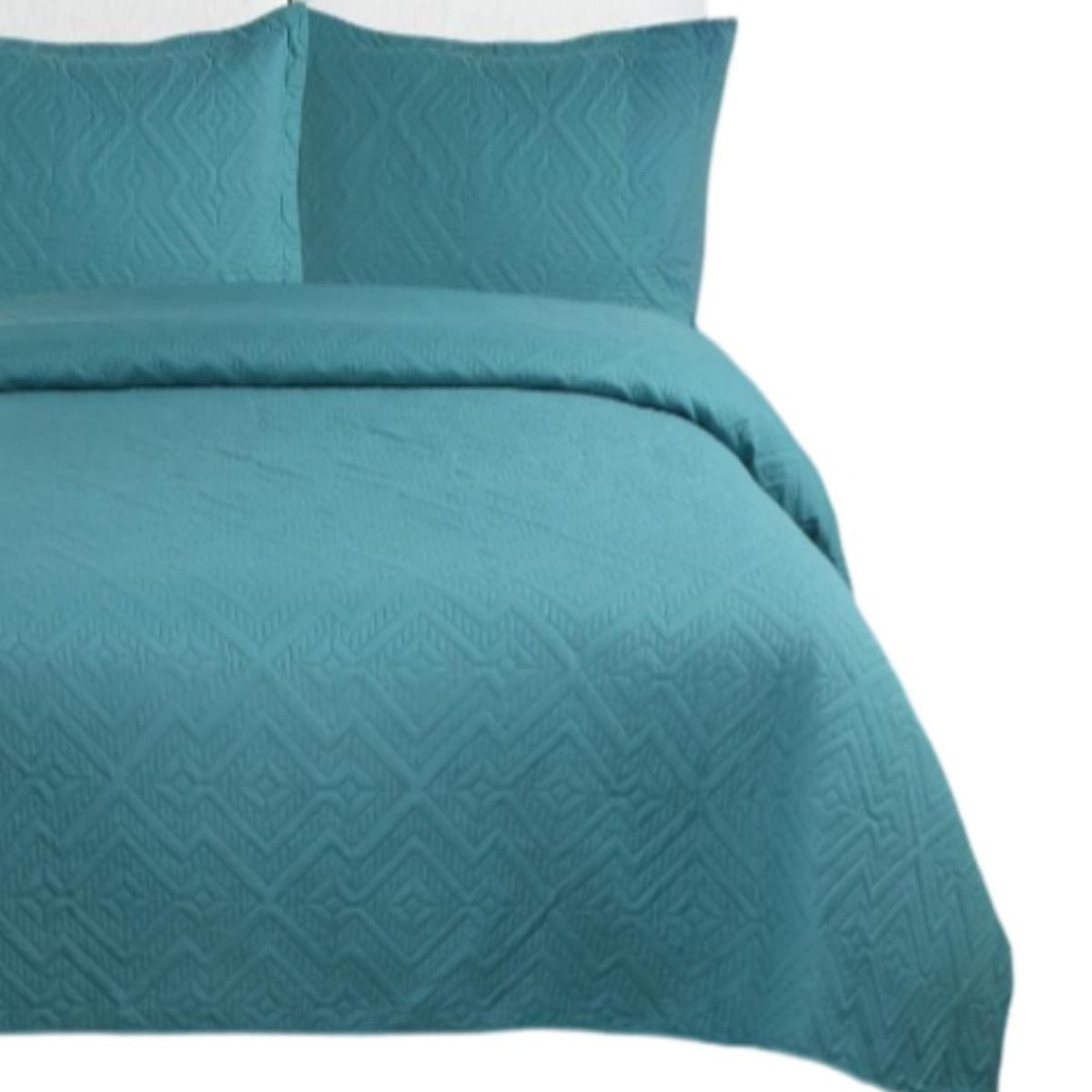 GENERICO - Cubrecama Quilt Verano King Unicolor Ligero E1