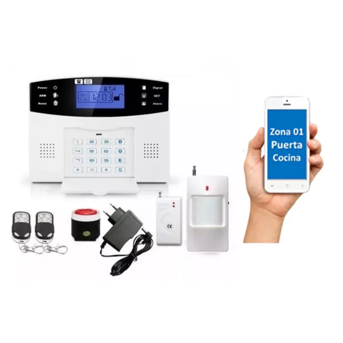 GENERICO - Sistema Alarma 4G wifi Para Casa  Aviso Celular Homologados Model C