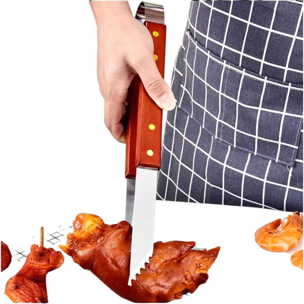 GENERICO - Set Parrilleros Asado Maleta 18 Piezas Acero y Mango de Madera