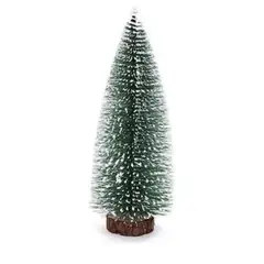 UNIVERSAL - Mini Árbol De Navidad Pino Nevado Con Base De Madera 32 CMS
