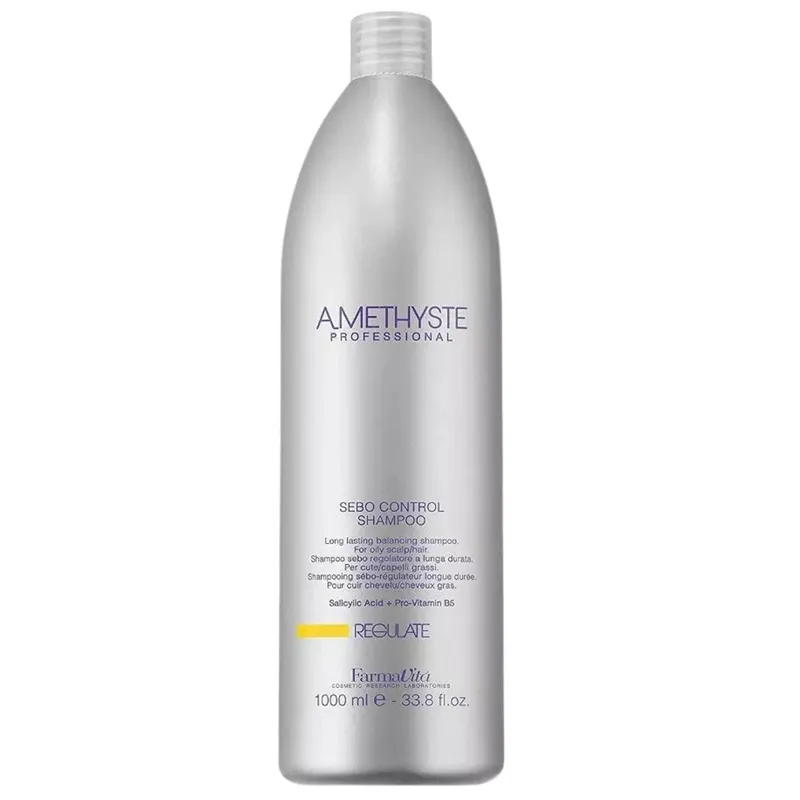 FARMAVITA - Shampoo Amethyste Regulate 1000ml Acido Salicílico Vitami B5