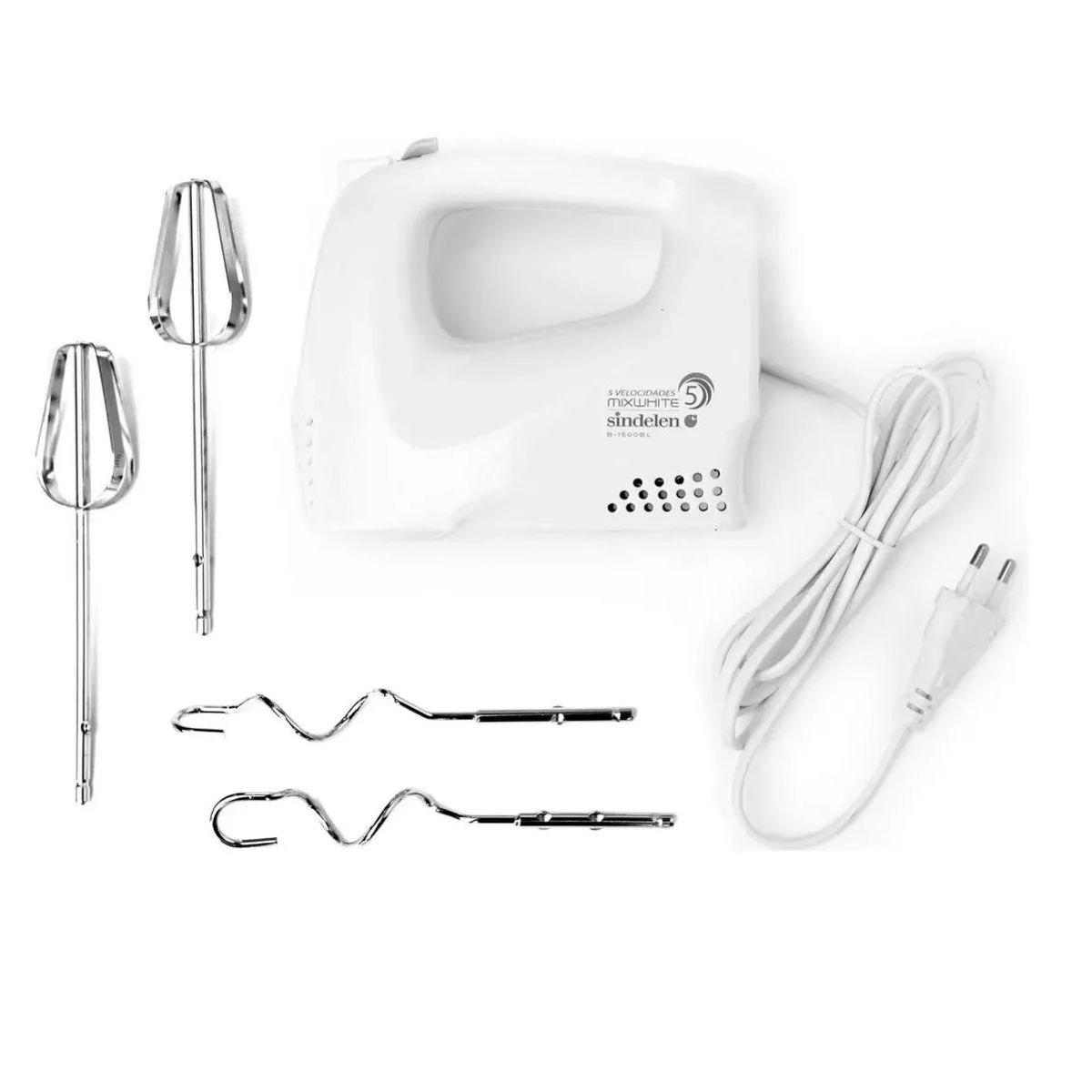 SINDELEN - Batidora De Mano Sindelen B-1500bl Acero 5 Velocidades