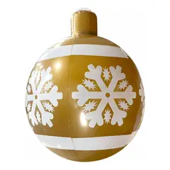 GENERICO - Adorno Gigante Inflable De Navidad Colgable Int exterior DORADO