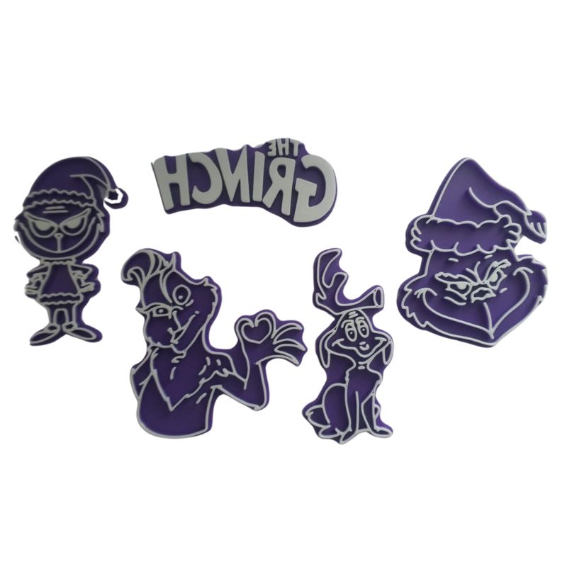 GENERICO - Set 5 Cortadores de Galletas de The Grinch #1