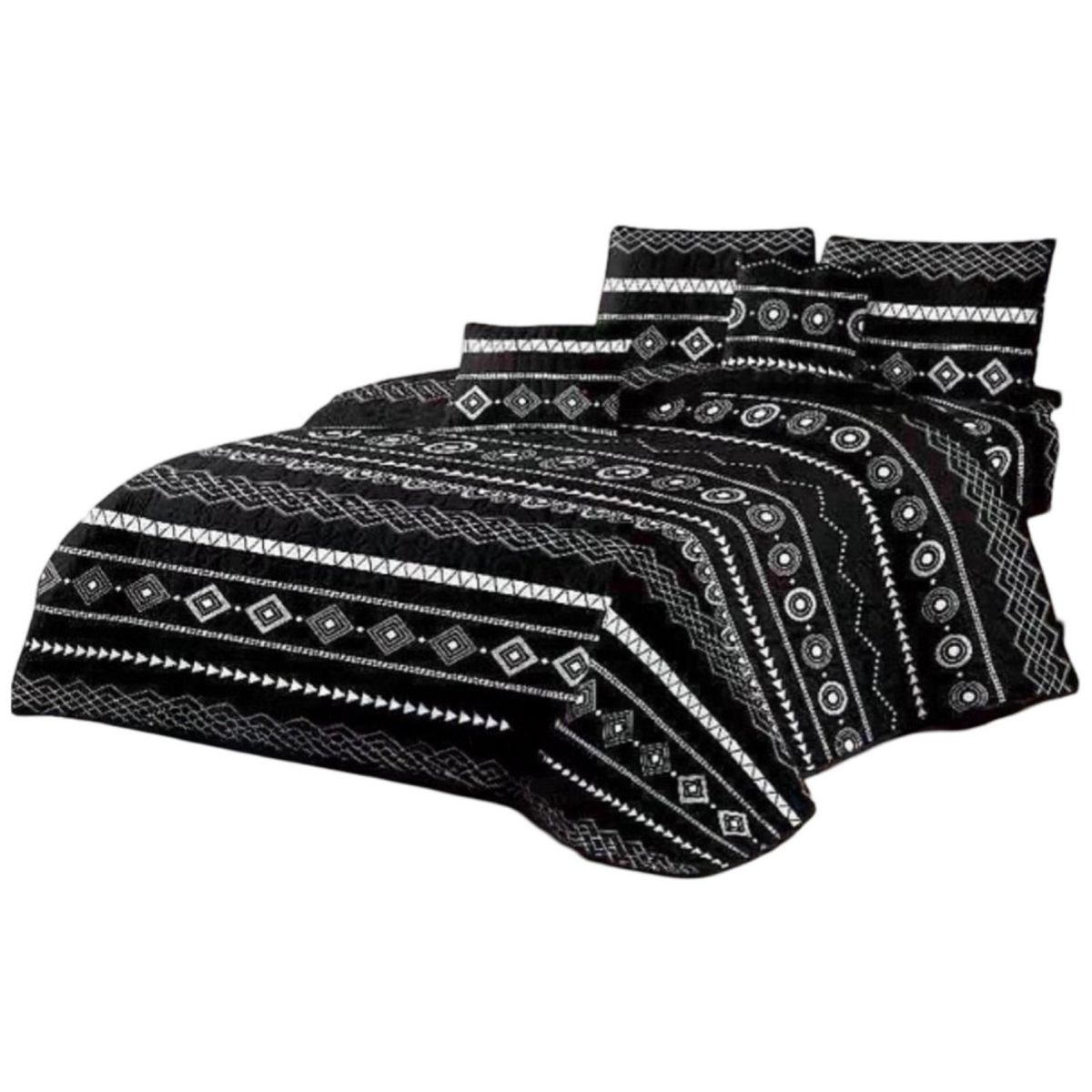 GENERICO - Cubrecama Quilt Verano King + 2 Fundas Almohada D10