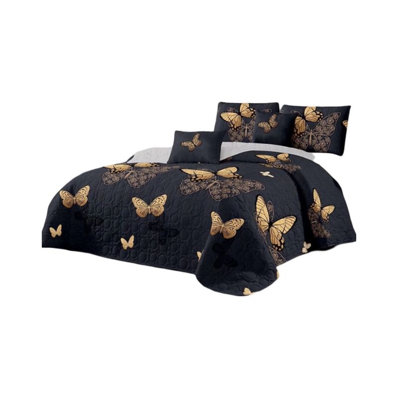 GENERICO - Cubrecama Quilt Verano King + 2 Fundas Almohada D12