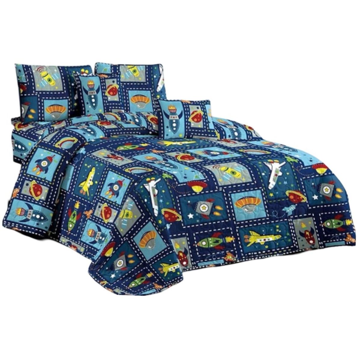 GENERICO - Cubrecama 1P y Media Quilt Verano + Funda Almohada D9