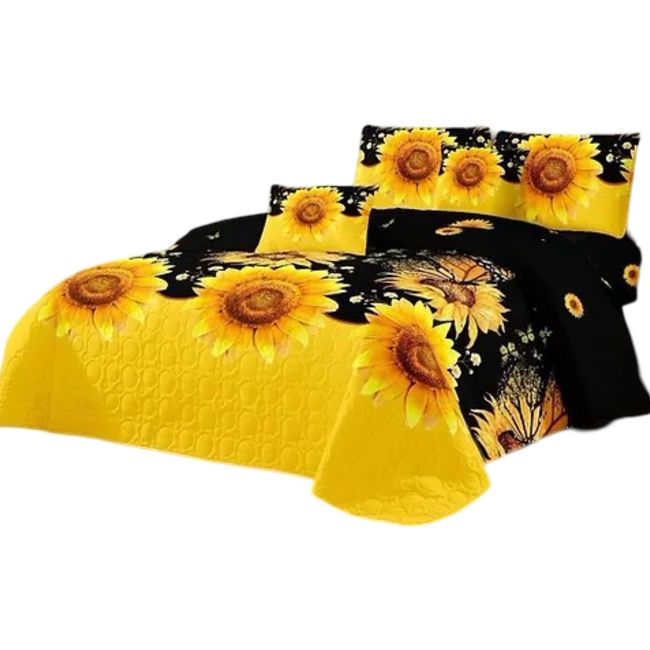 GENERICO - Cubrecama Quilt Verano King + 2 Fundas Almohada DA12