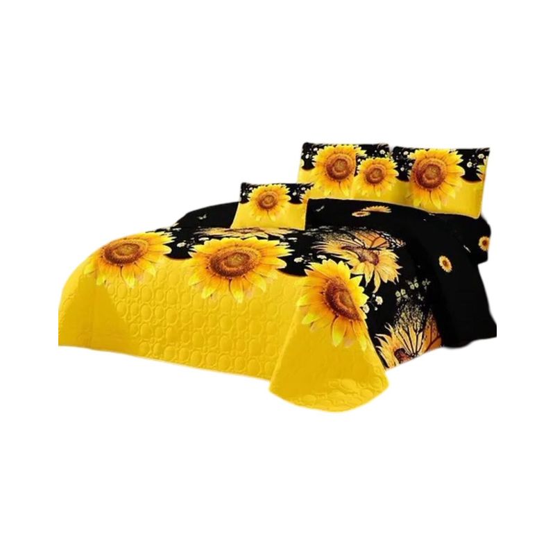 GENERICO - Cubrecama Quilt Verano King + 2 Fundas Almohada DA12
