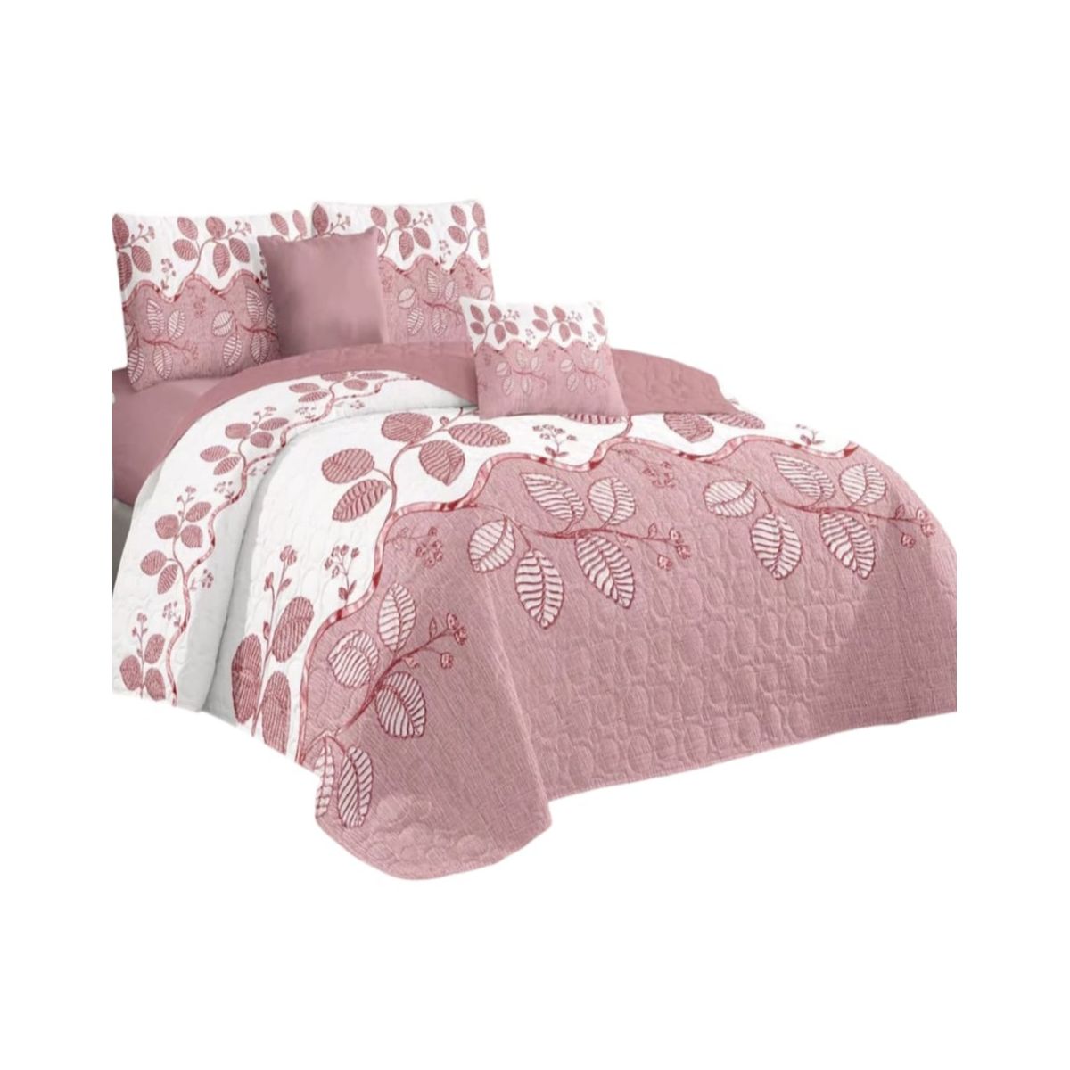 GENERICO - Cubrecama Quilt Verano King + 2 Fundas Almohada DA2