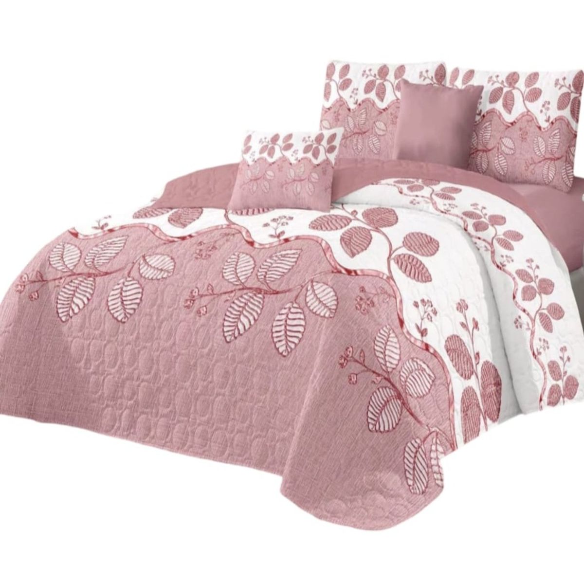 GENERICO - Cubrecama Quilt Verano King + 2 Fundas Almohada DA2