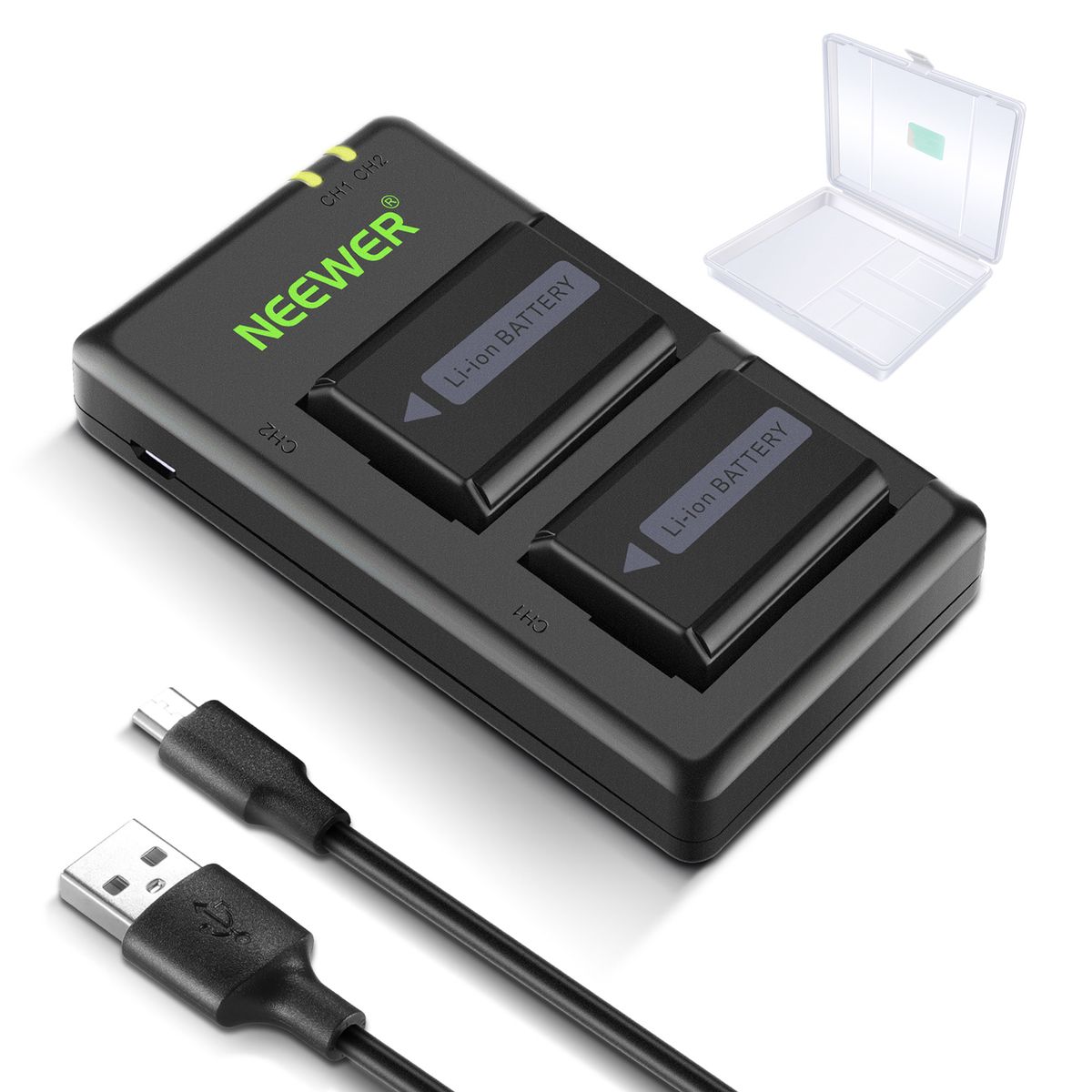 NEEWER - Np-fw50 2x Batería Y Cargador Para Sony A7 A7 II Zv-e10 A6400 A6100