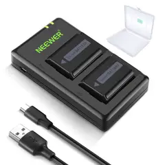 NEEWER - Np-fw50 2x Batería Y Cargador Para Sony A7 A7 II Zv-e10 A6400 A6100