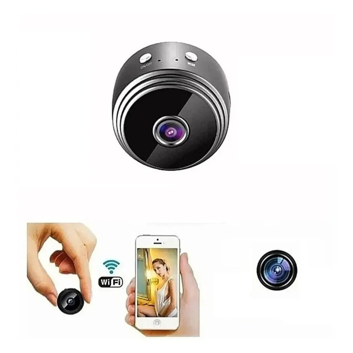 GENERICO - Mini Cámara Espía Hd Wifi A9 Nvision Ios Android  Memoria