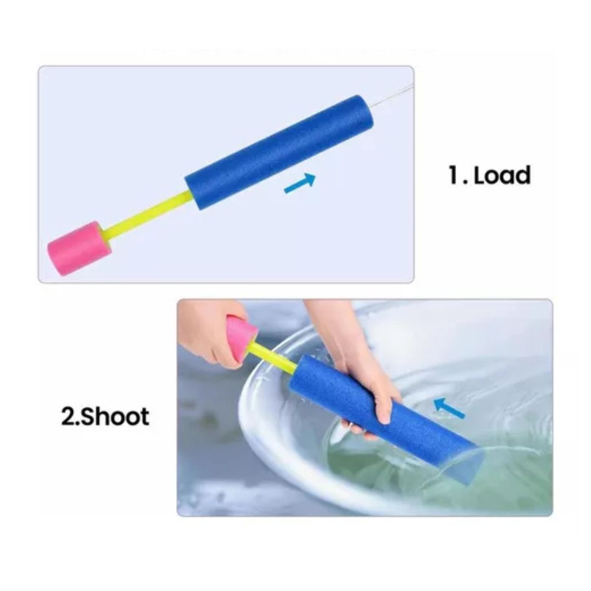 GENERICO - Pistola lanza agua de espuma juego de verano