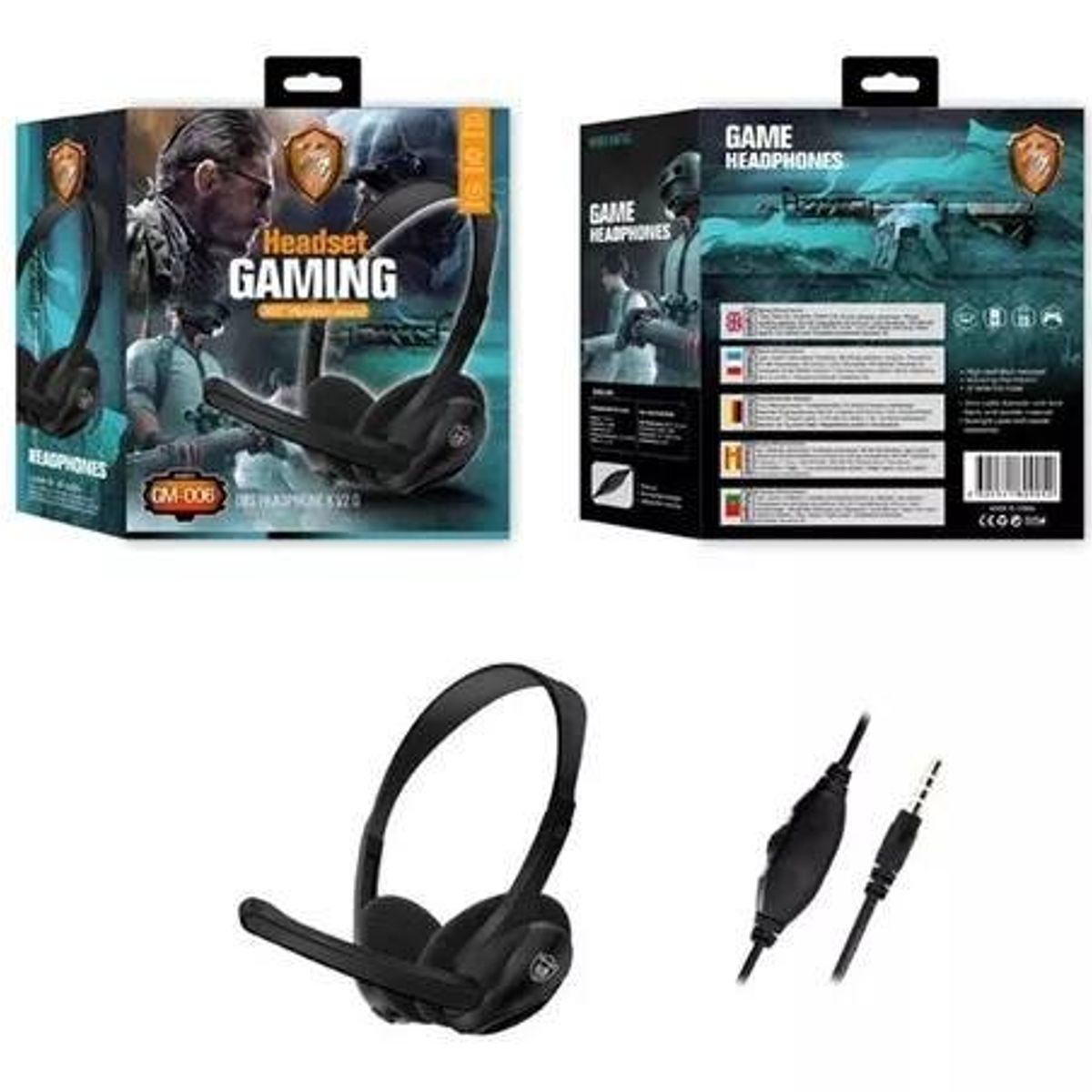 GENERICO - Audifonos gamer GM-006 cable 3.5 mm con microfono