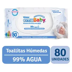 EMUWIPES - Toallitas Húmedas Water 80 Un Tapa
