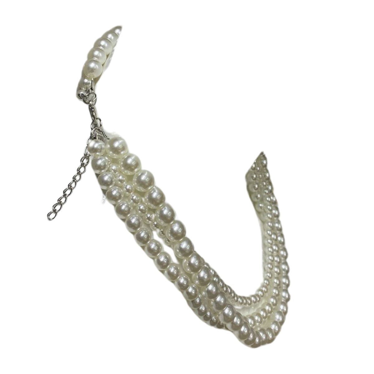 GENERICO - collar de perlas gargantilla multicollar de perlas clasicas fantasia