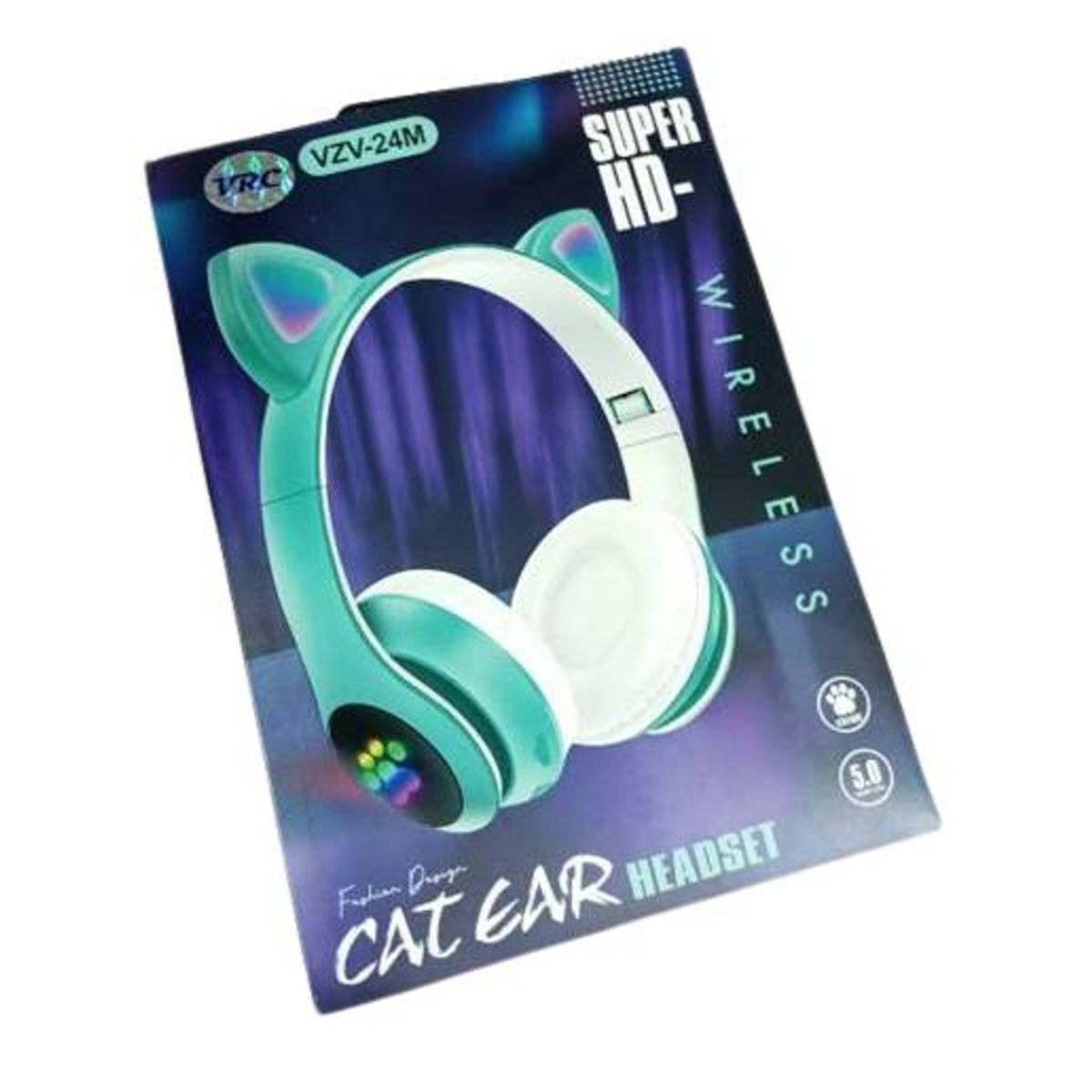 GENERICO - Audífonos bluetooth gamer inalámbricos Gato con luz led