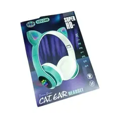 GENERICO - Audífonos bluetooth gamer inalámbricos Gato con luz led