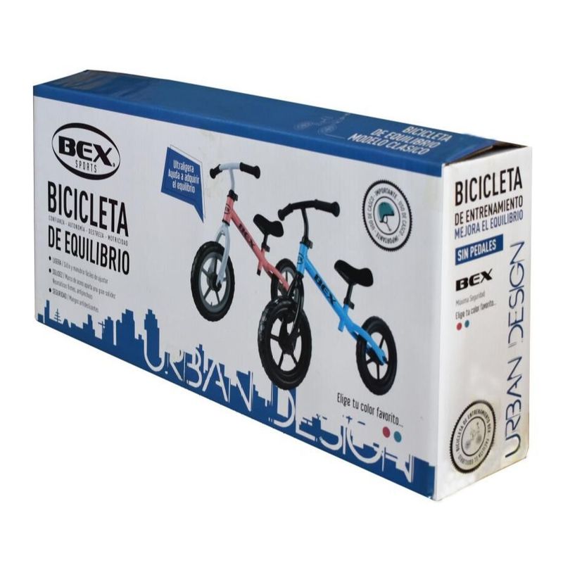 BEX - Bicicleta Acero Equilibrio Aprendizaje Sin Pedal Azul Bex