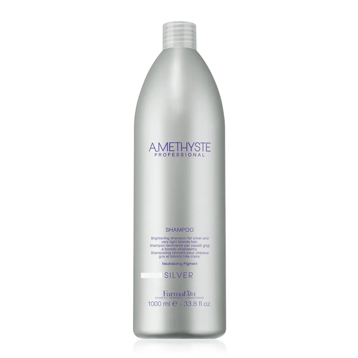 FARMAVITA - Shampoo Amethyste Silver 1000ml Matizador Corrector de Color