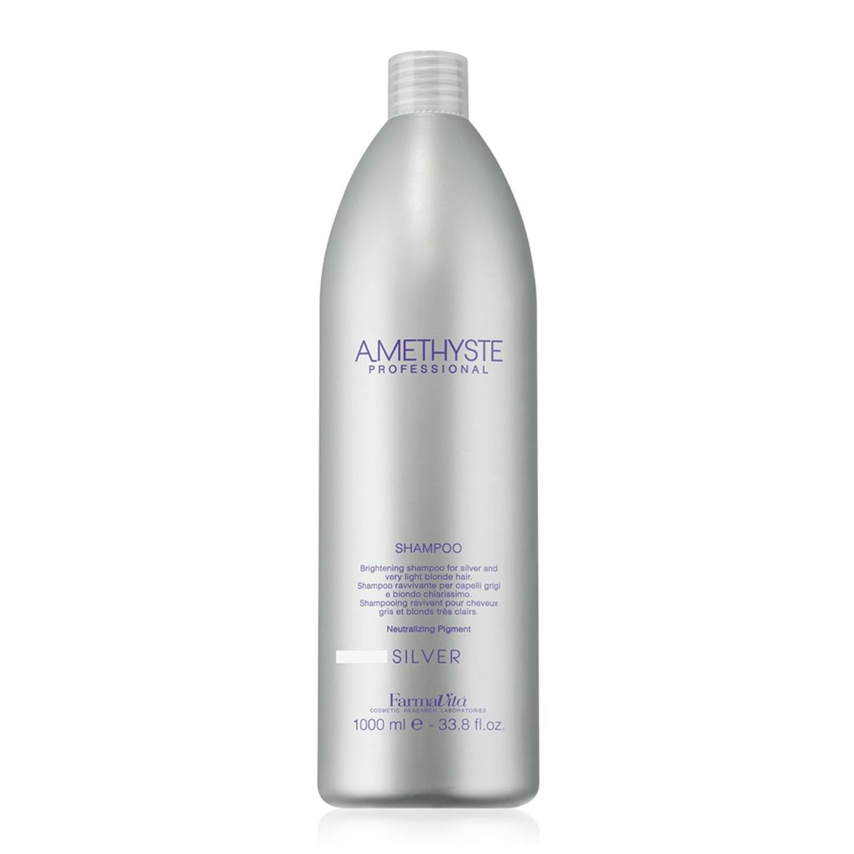 FARMAVITA - Shampoo Amethyste Silver 1000ml Matizador Corrector de Color