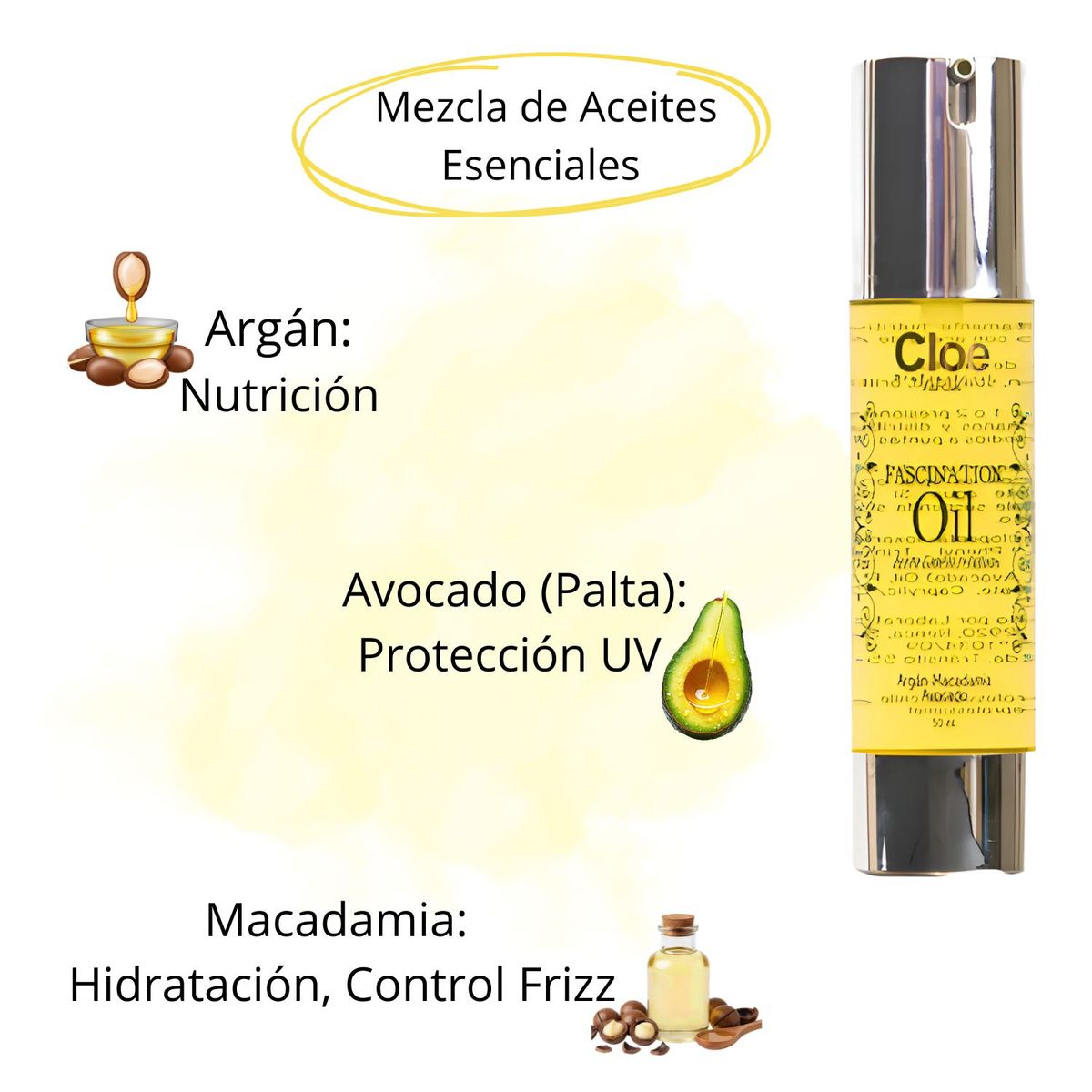 CLOE - Serum Capilar Cloe Fascination Oil Tradicional 50ml Aroma Vainilla
