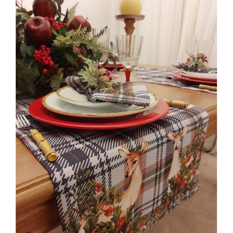MI DECO HOME CADA DETALLE IMPORTA - CAMINO DE MESA NAVIDAD GENERO RENO  145X45CM