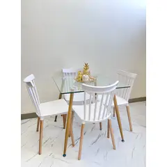 GENERICO - Comedor 4 personas cuadrado 80X80 MGR MUEBLES