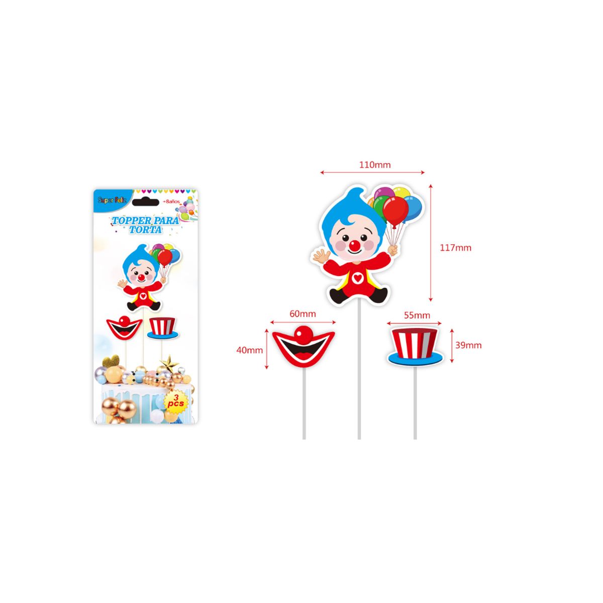 GENERICO - TOPPERS PARA PASTEL PLIM PLIM