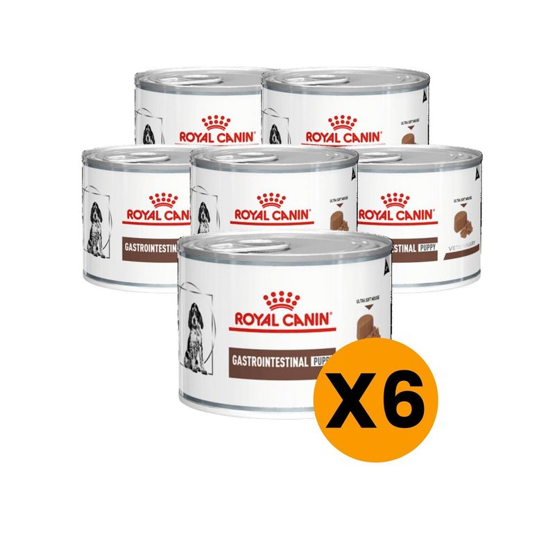 ROYAL CANIN - Alimento Royal Gastrointestinal Puppy Lata 195gr - Pack X6