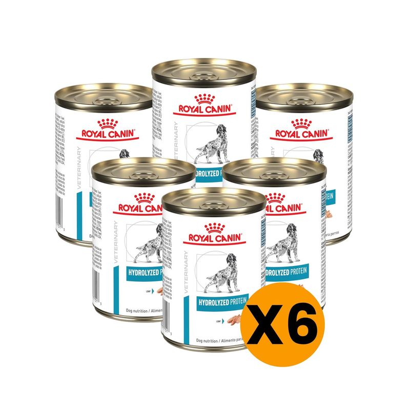 ROYAL CANIN - ALIMENTO ROYAL HYDROLIZED PROTEIN CANINE Lata 390 gr PACK X6