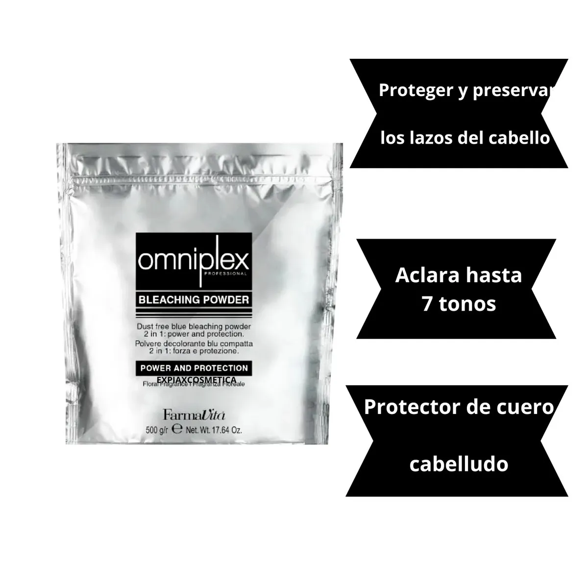 FARMAVITA - Polvo Decolorante Omniplex 2en1 Farmavita 500g  Fuerza y Protección