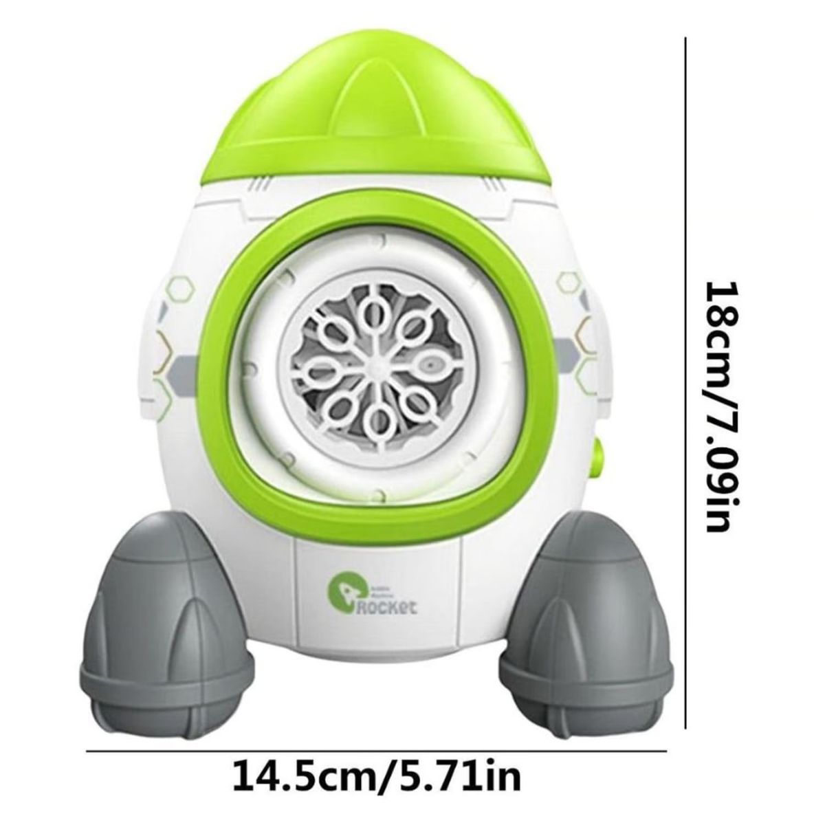 GENERICO - Maquina Soplador De Burbujas Forma De Cohete Infantil Niños Verde
