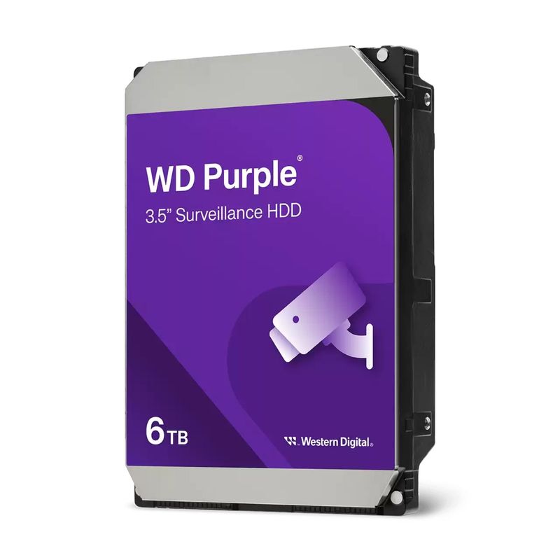 WESTER DIGITAL - Disco Duro HDD WD Purpura 6TB Interno 35 Sata para DVR NVR